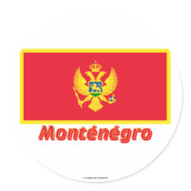 Drapeau Monténégro avec le nom en français
