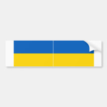 Drapeau national de DEUX Ukraine Adhésif Pour Voiture