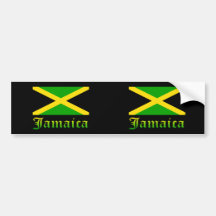 Drapeau, noir, vert et jaune de la Jamaïque Adhésif Pour Voiture