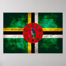 Drapeau patiné de la Dominique Affiches