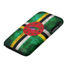 Drapeau patiné de la Dominique Coque Case-Mate iPhone 3