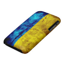 Drapeau patiné de l'Ukraine Étui iPhone 3