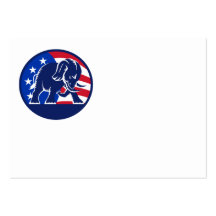 Drapeau républicain des Etats-Unis de mascotte d'é Cartes De Visite Personnelles