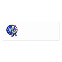 Drapeau républicain des Etats-Unis de mascotte d'é Modèles De Cartes De Visite