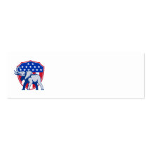 Drapeau républicain des Etats-Unis de mascotte d'é Modèles De Cartes De Visite