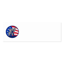 Drapeau républicain des Etats-Unis de mascotte d'é Cartes De Visite Professionnelles