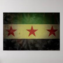 Drapeau sale de la Syrie Posters
