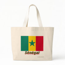 Drapeau Sénégal avec le nom en français Canvas Bags