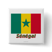 Drapeau Sénégal avec le nom en français
