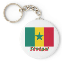 Drapeau Sénégal avec le nom en français