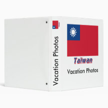 Drapeau Taïwan avec le nom en français 3 Ring Binders