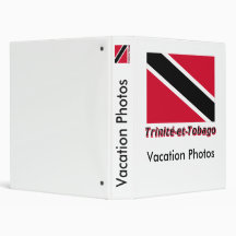 Drapeau Trinité-et-Tobago avec le nom en français Vinyl Binder