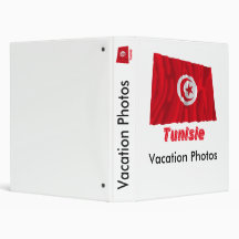Drapeau Tunisie avec le nom en français Vinyl Binder