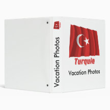 Drapeau Turquie avec le nom en français 3 Ring Binders