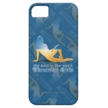 Drapeau ukrainien de silhouette de fille coque iPhone 5