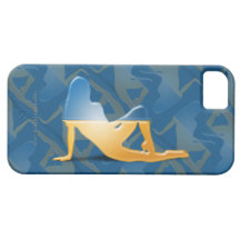 Drapeau ukrainien de silhouette de fille coque iPhone 5