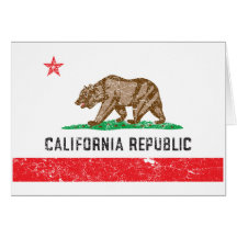 Drapeau vintage de la Californie Cartes