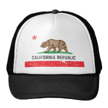 Drapeau vintage de la Californie Casquettes De Camionneur