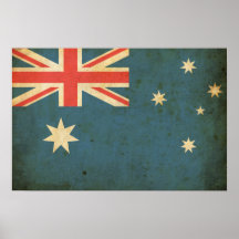 Drapeau vintage de l'Australie Affiches