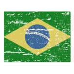 Drapeau vintage du Brésil Cartes Postales