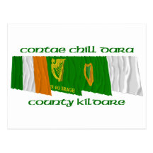 Drapeaux de Kildare du comté Cartes Postales