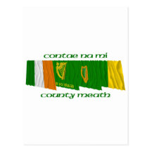 Drapeaux de Meath du comté Carte Postale