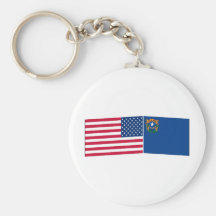 Drapeaux des Etats-Unis et du Nevada Porte-clefs