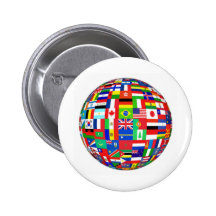 Drapeaux du monde badges avec agrafe