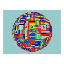 Drapeaux du monde carte postale