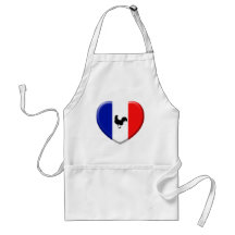 Drapeaux France love coq Tabliers