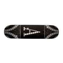 Draped In Diamonds - Initial A Custom Skateboard