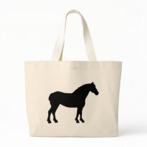 Draught   Horse (black) Tote Bags