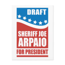 Draught   Sheriff Joe Arpaio for President Postcards