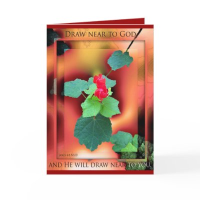 Draw Near to God greeting card by dollargrafix