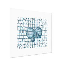 Drawing balls on cubes gespannter galeriedruck