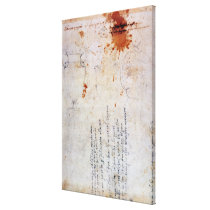 Drawing of an Urn and Figure with Notes canvas prints