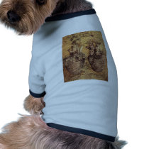 Drawing of the heart and its blood vessels dog tshirt