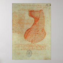 Drawing of the Ironwork Casting Mould Poster