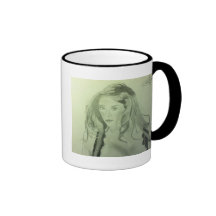 Drawing on the cup tazas de café