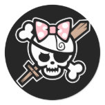 Dread Wench Wenda Round Stickers