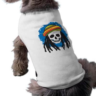 Dreadlock skull doggie t shirt by JellyRollDesigns