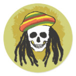 Dreadlock skull stickers