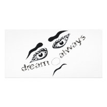Dream always customized photo card