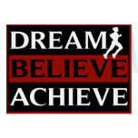 Dream Believe Achieve Running Greeting Card