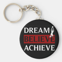 Dream Believe Achieve Womens Volleyball Keychain