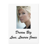 Dream Big, Love, Lauren Jones Postcards