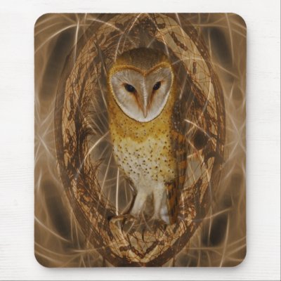 Dream catcher owl mousepads by laureenr