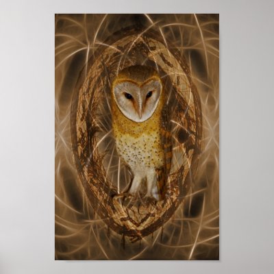 Dream catcher owl posters by laureenr