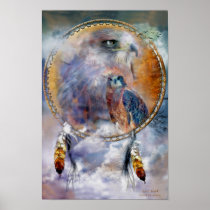 Dream Catcher Series - Spirit Hawk Poster/Print