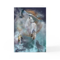 Dream Catcher Series -Spirit Wolf ArtCard